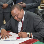 President Uhuru Kenyatta signs three Bills into law