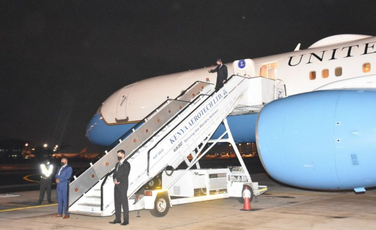 US Secretary of state lands in Kenya