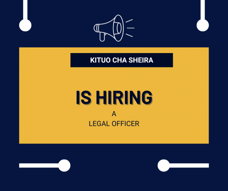 Kituo cha Sheria is Hiring a Legal Officer