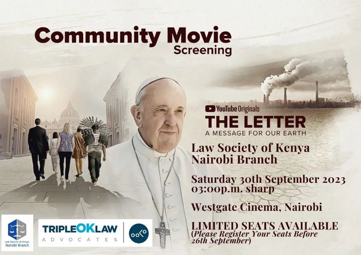 Community Movie Screening of- THE LETTER A MESSAGE FOR OUR EARTH