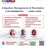 Litigation Management & Resolution- TCA - Train with Clarity