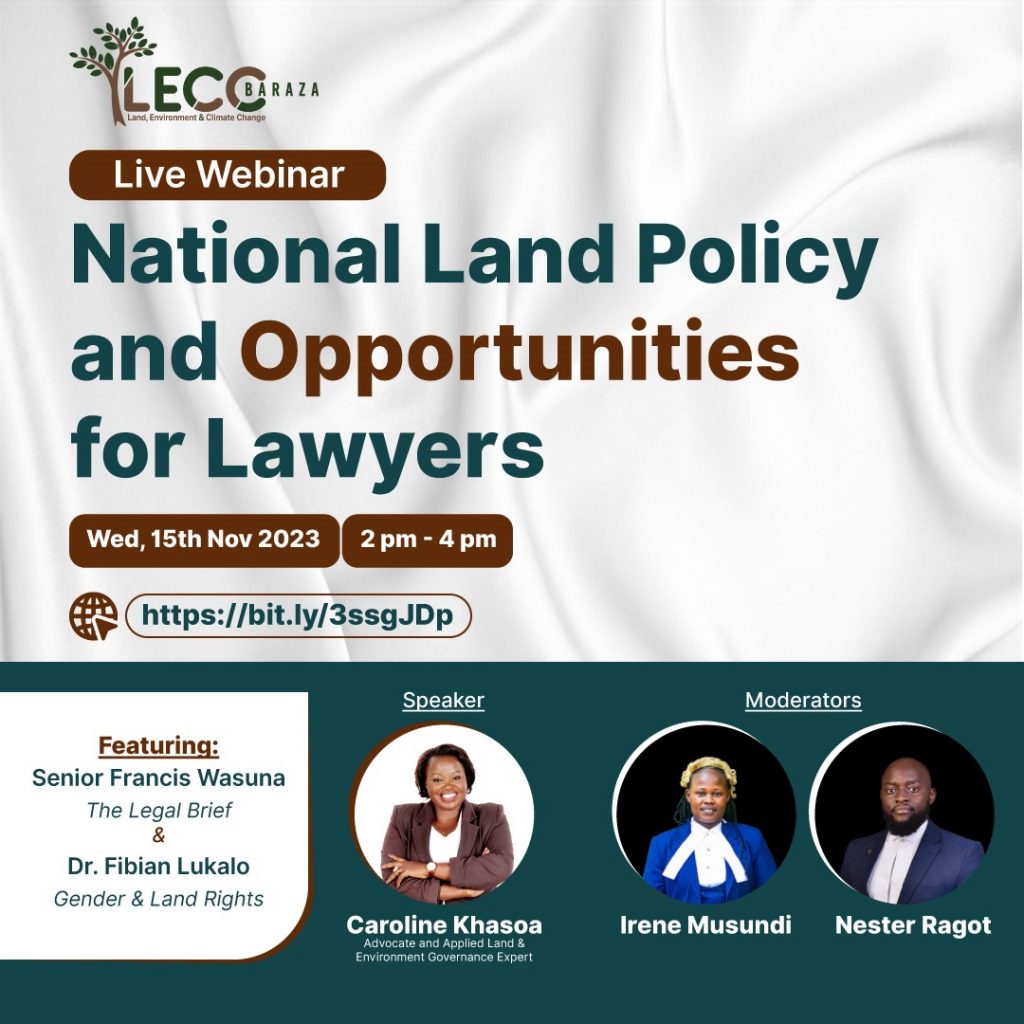 National Land Policy and Opportunities for Lawyers- Live Webinar