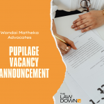 Pupillage Vacancy at Wandai Matheka Advocates