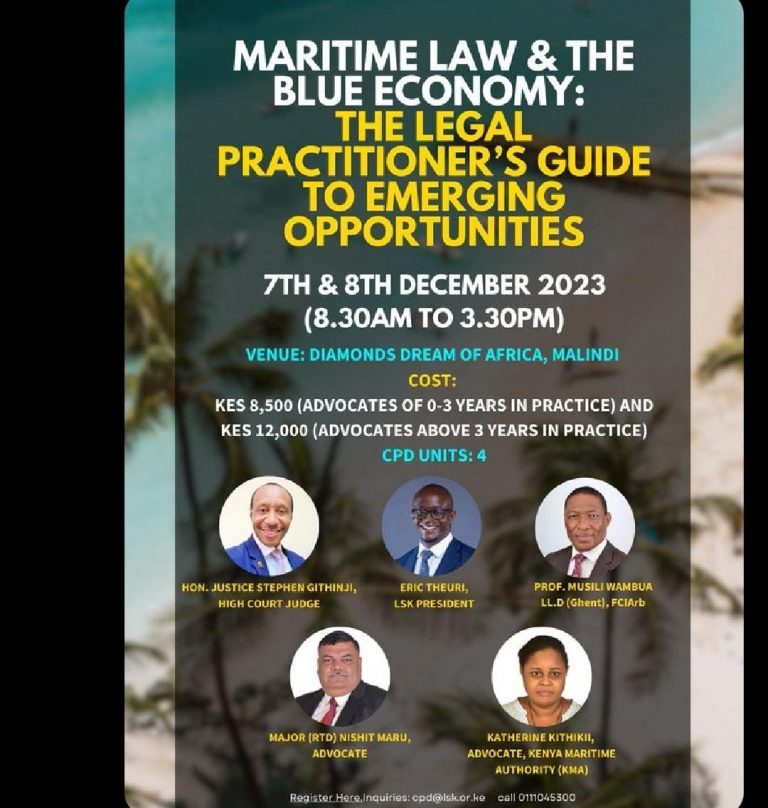 MARITIME LAW & THE BLUE ECONOMY: THE LEGAL PRACTITIONER'S GUIDE TO EMERGING OPPORTUNITIES