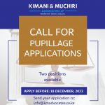 Pupillage Opportunities at KIMANI & MUCHIRI ADVOCATES LLP