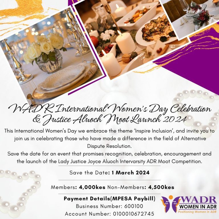 WADR International Women's Day Celebration & Justice Alwach Moot Launch 2034